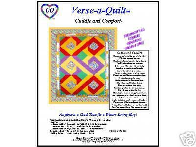Cuddle & Comfort (c) Quilt pattern with poem label  