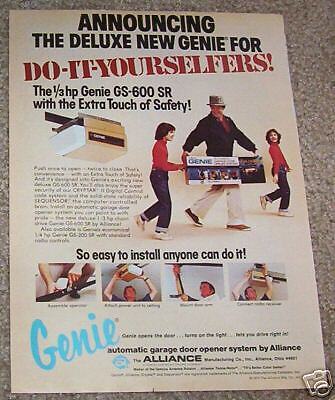 1979 Genie garage Door opener Alliance Ohio   1 PAGE AD  