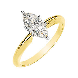 ct Marquise Moissanite Solitaire Engagement Ring 14K  