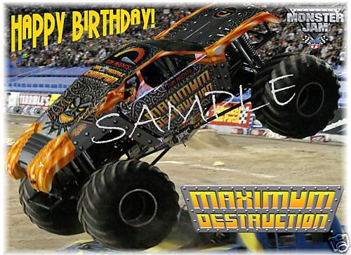 Edible Cake Image   Monster Truck   Maximum Destruction  