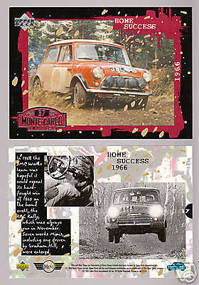 1966 AUSTIN MINI COOPER BMC WORKS Rally Race Car CARD  
