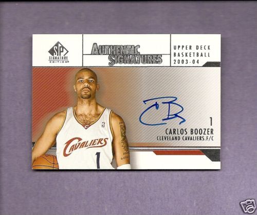 2003 04 SP SIGNATURE CARLOS BOOZER ON CARD AUTO JAZZ  