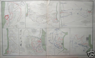 Forts Henry Donelson Civil War Maps Antique 1861 1865