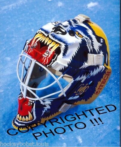 CUJO Mad DOG MASK Curtis JOSEPH Blues 8X10 NEAT L@@K   