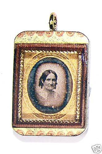 Vintage Daguerreotype Photo Image Artisan Pendant Charm  