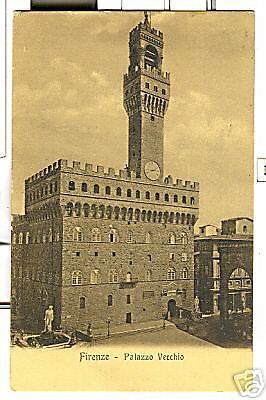 FIRENZE PALAZZO VECCHIO   RARA CARTOLINA VIAGGIATA 1911  