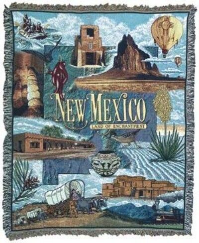 State Of New Mexico Scenic Tapestry Cotton Throw Blanket Afghan Made 