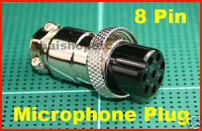 Pin Female Microphone Plug Ham Radio Mic for Yaesu  