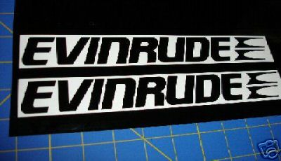 evinrude outboards fishing boats sticker black race boat decal
