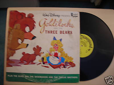 Disneyland Records GOLDILOCKS and THREE BEARS LP 1963  