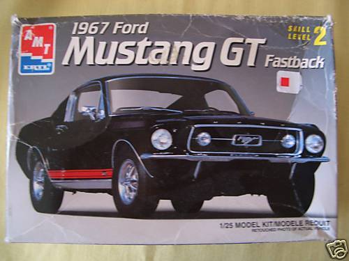 ERTL AMT 1967 FORD MUSTANG GT FASTBACK MODEL w/PAINT  