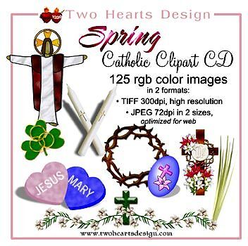 Catholic Clipart Spring Easter Christian Images CD  