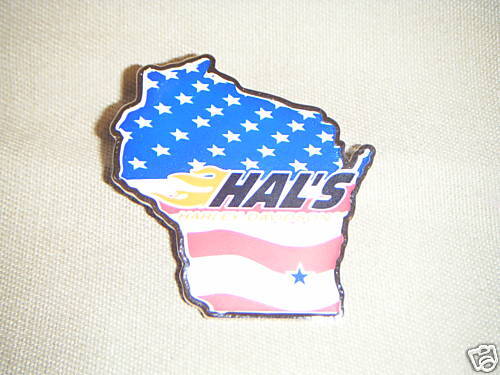 Custom Hals Harley Davidson Red White & Blue Logo Pin  