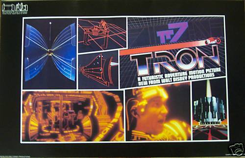 1982 ORIGINAL TRON MOVIE POSTER MINT CONDITION  