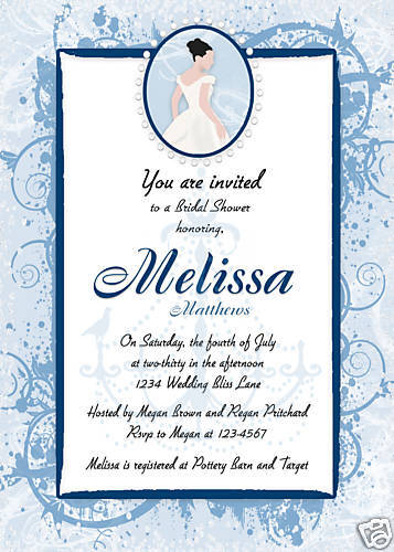 Personalized Bridal Shower Invitation Custom