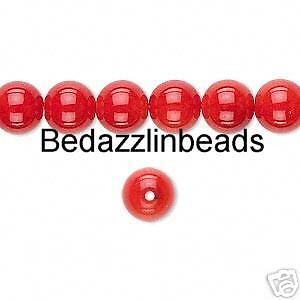 50 Genuine Red Bamboo Coral 7mm 8mm Round Beads~Shell  