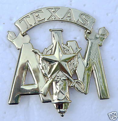 TEXAS A & M HAT BADGE  