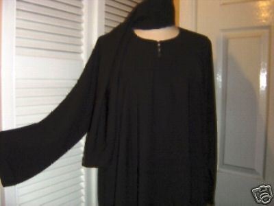 SIZE 52 Black Jilbab Abaya hijab niqab dress burqa veil  