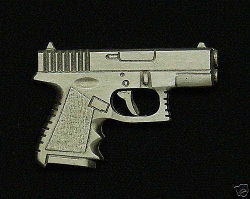 Empire Pewter 9MM Handgun Pewter Pin (Small Frame)  