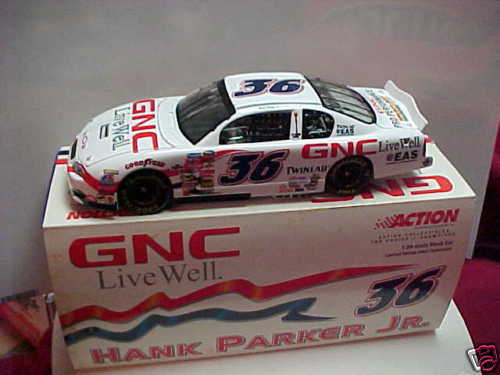 2001 HANK PARKER JR #36 GNC / LIVE WELL 1/24 ACTION CAR  